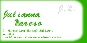 julianna marcso business card